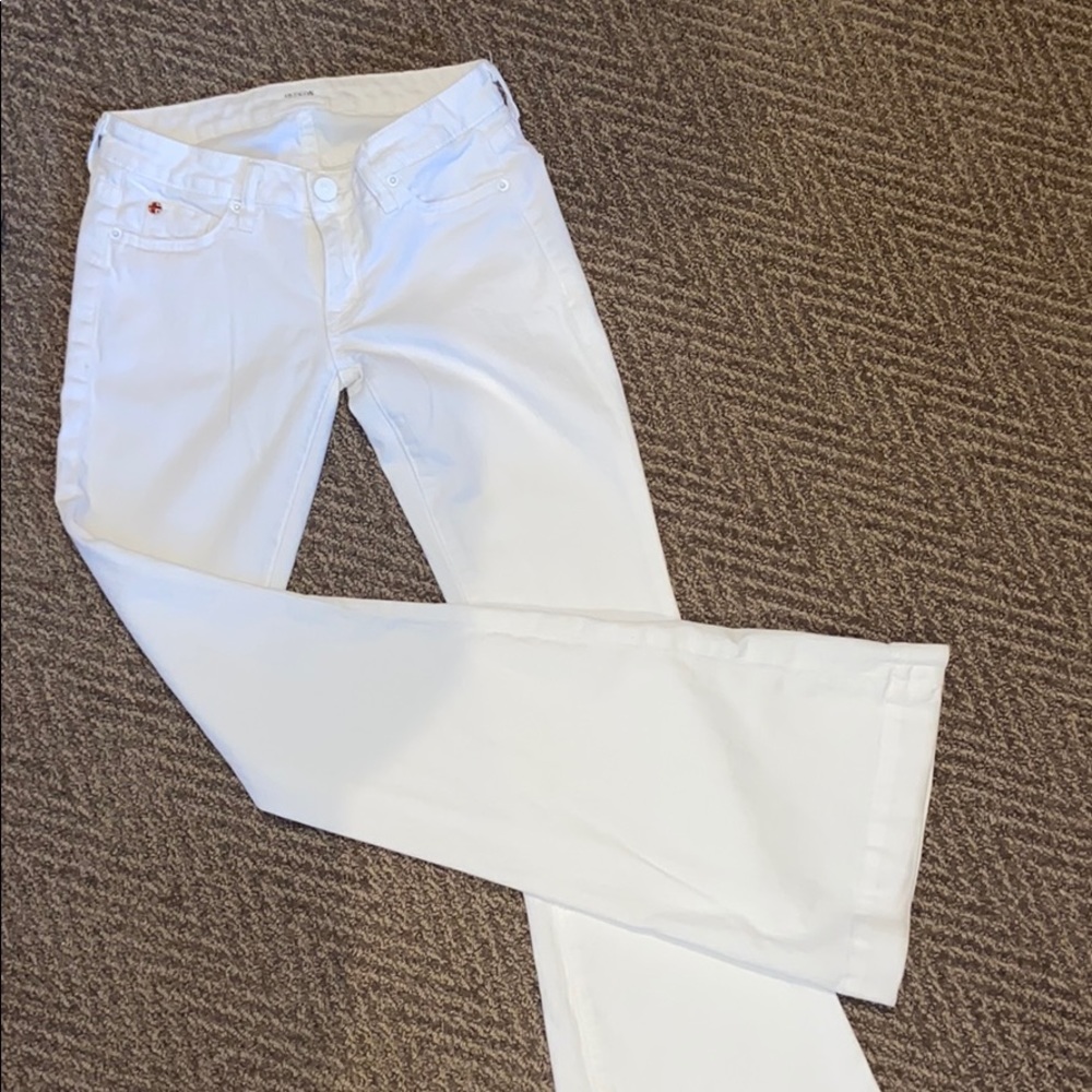 Bell bottom Hudson jeans. 1 small scuff on bottom